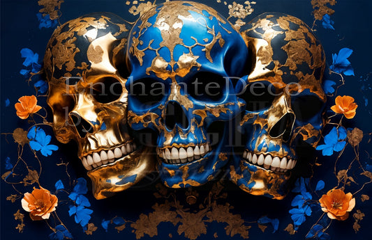 Golden skulls