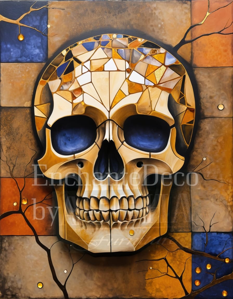 Golden skull