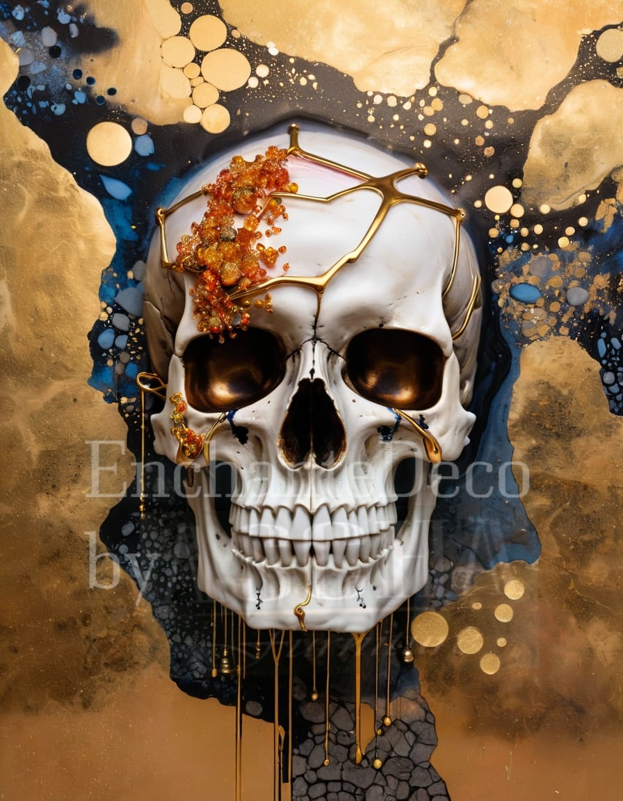 Amber skull